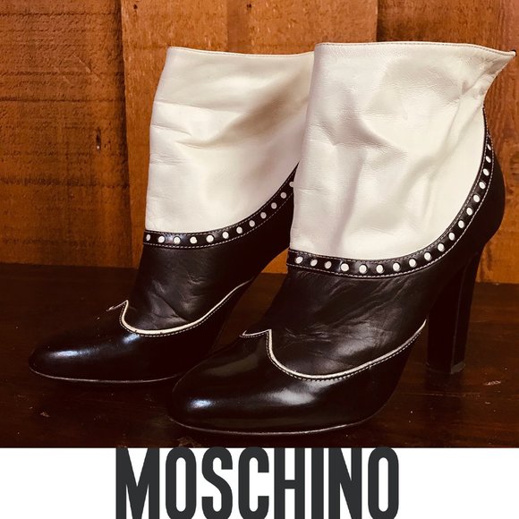 Moschino Shoes - Moschino Wingtip Booties 2-Tone Sz 37 (IT) 7 (US)